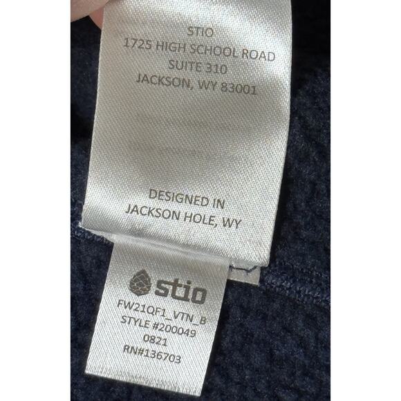 NEW STIO Wilcox Fleece Sweater Full Zip Jacket Men’s Large Mountain Shadow - Picture 9 of 10